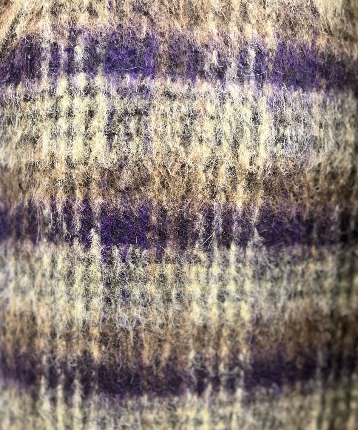 アルパカシャギーチェックロングコート