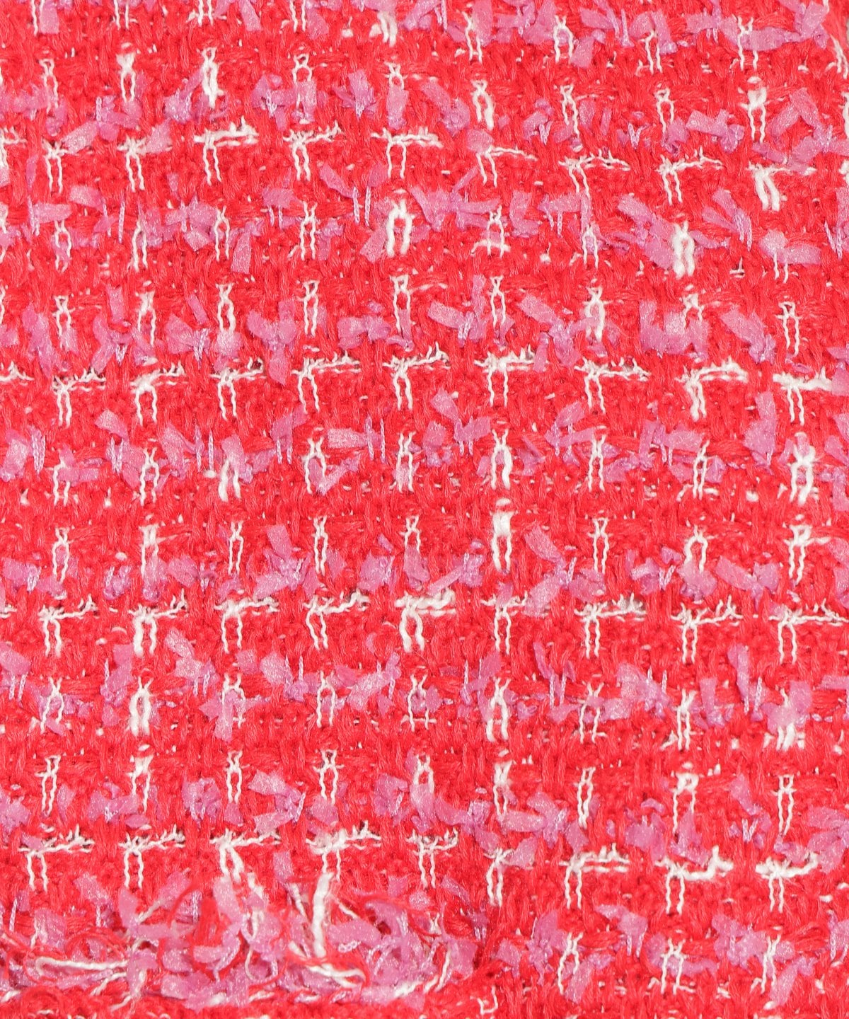 フリンジニットツイードカーディガン