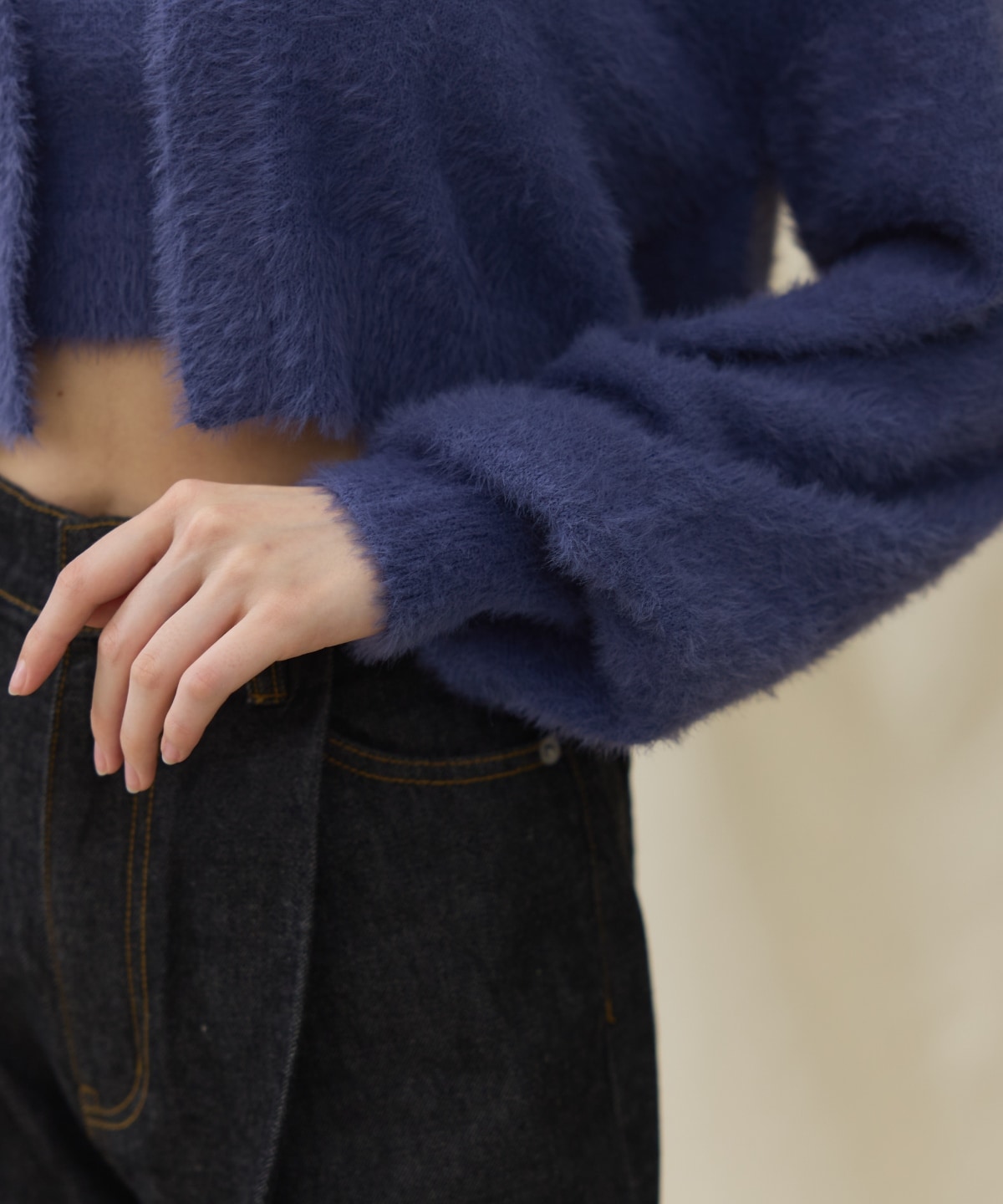 シャギーボレロアンサンブルニット