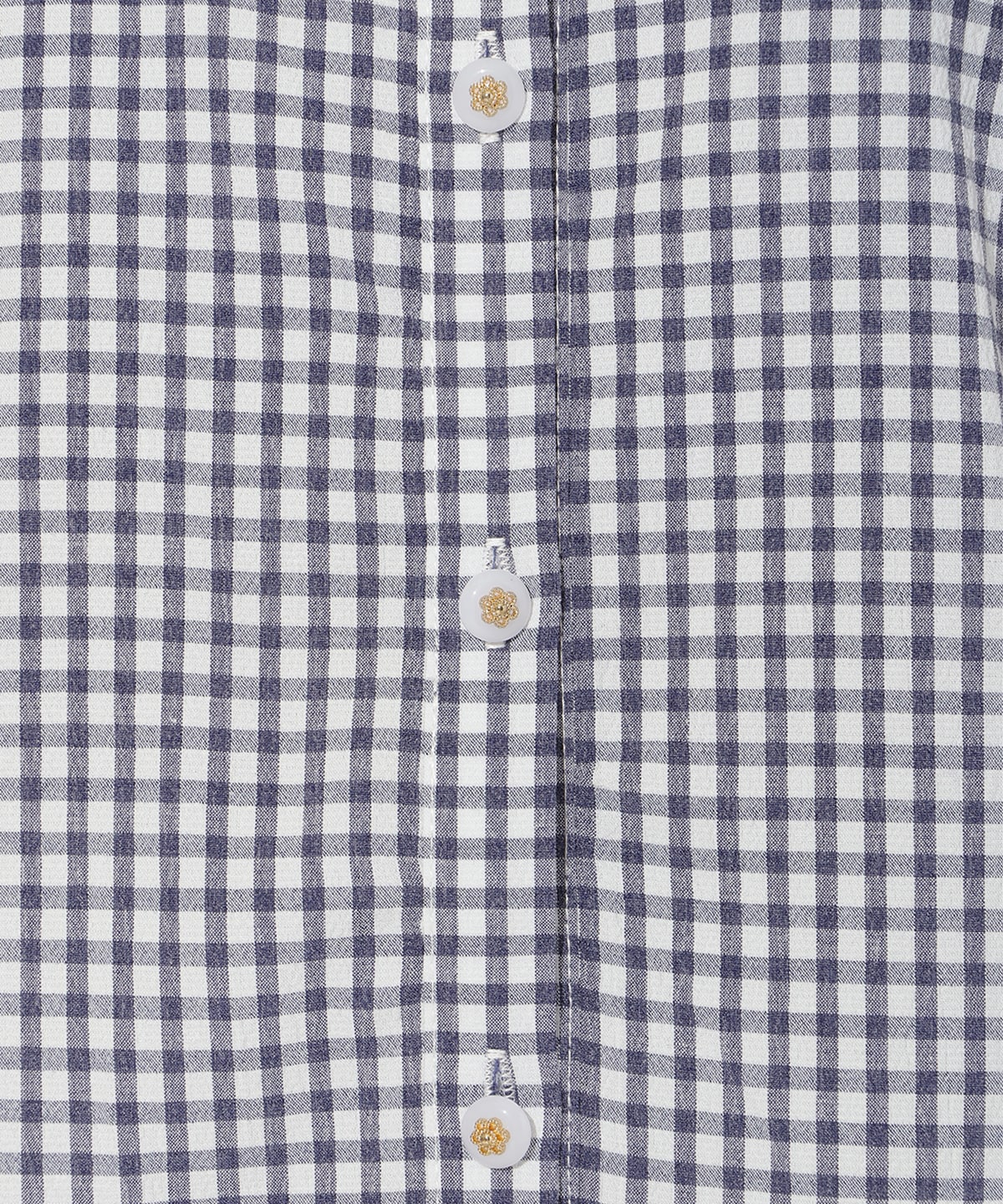 ギンガムサッカーフリルブラウス