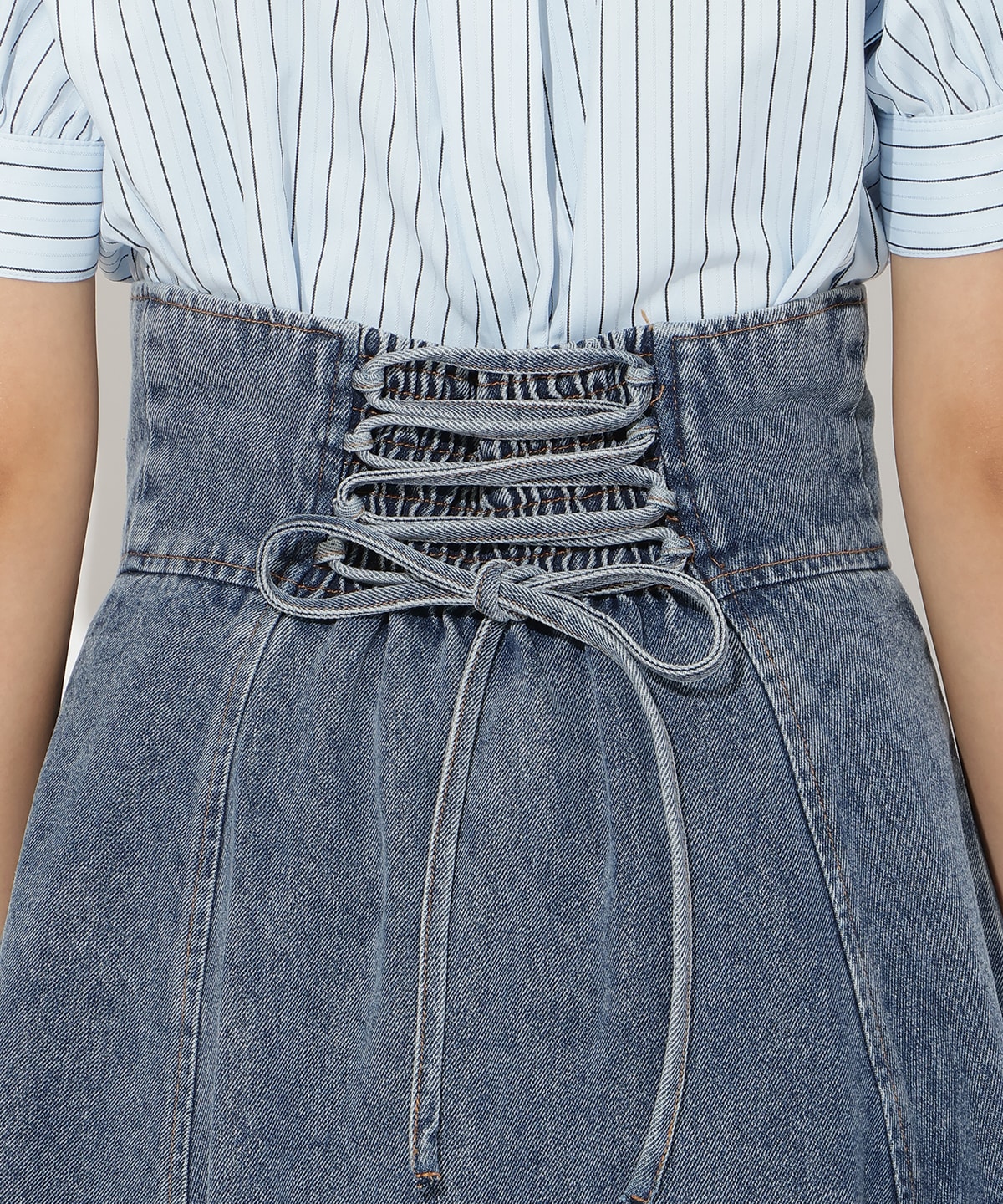 センターZIPデニムスカート