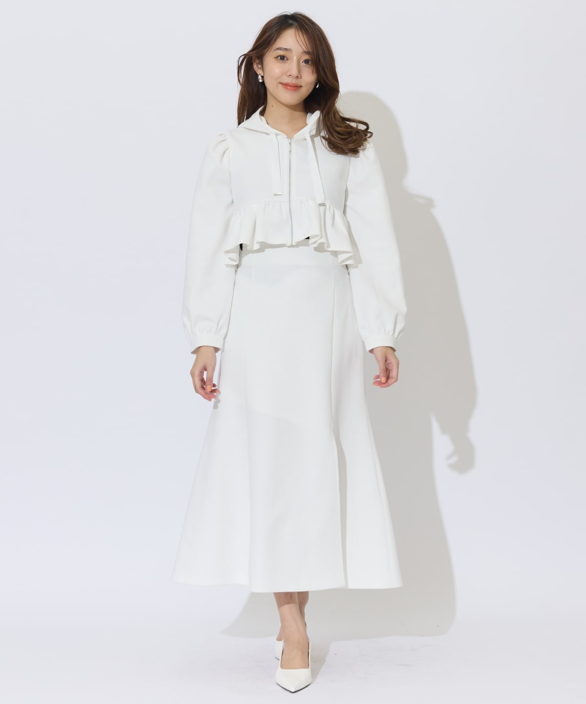 ペプラムパーカーセットアップ