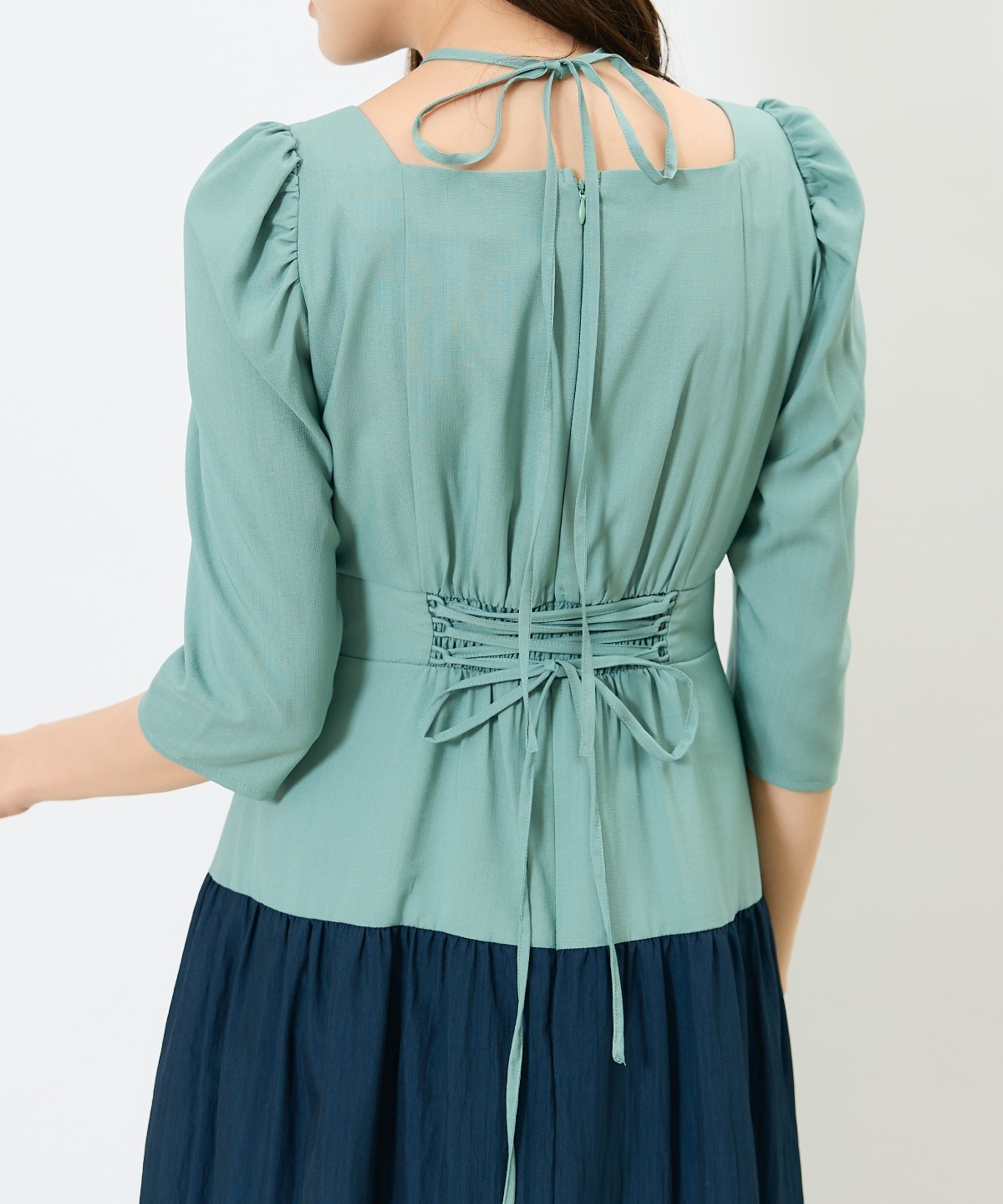 アシメラッフルティアードワンピース