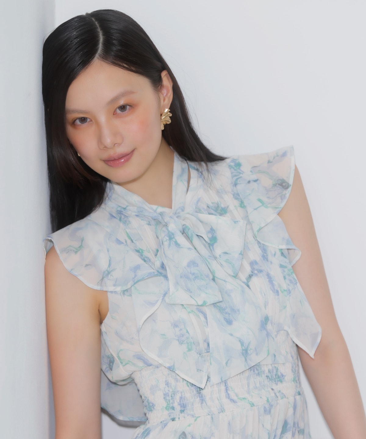 シフォンプリーツワンピース