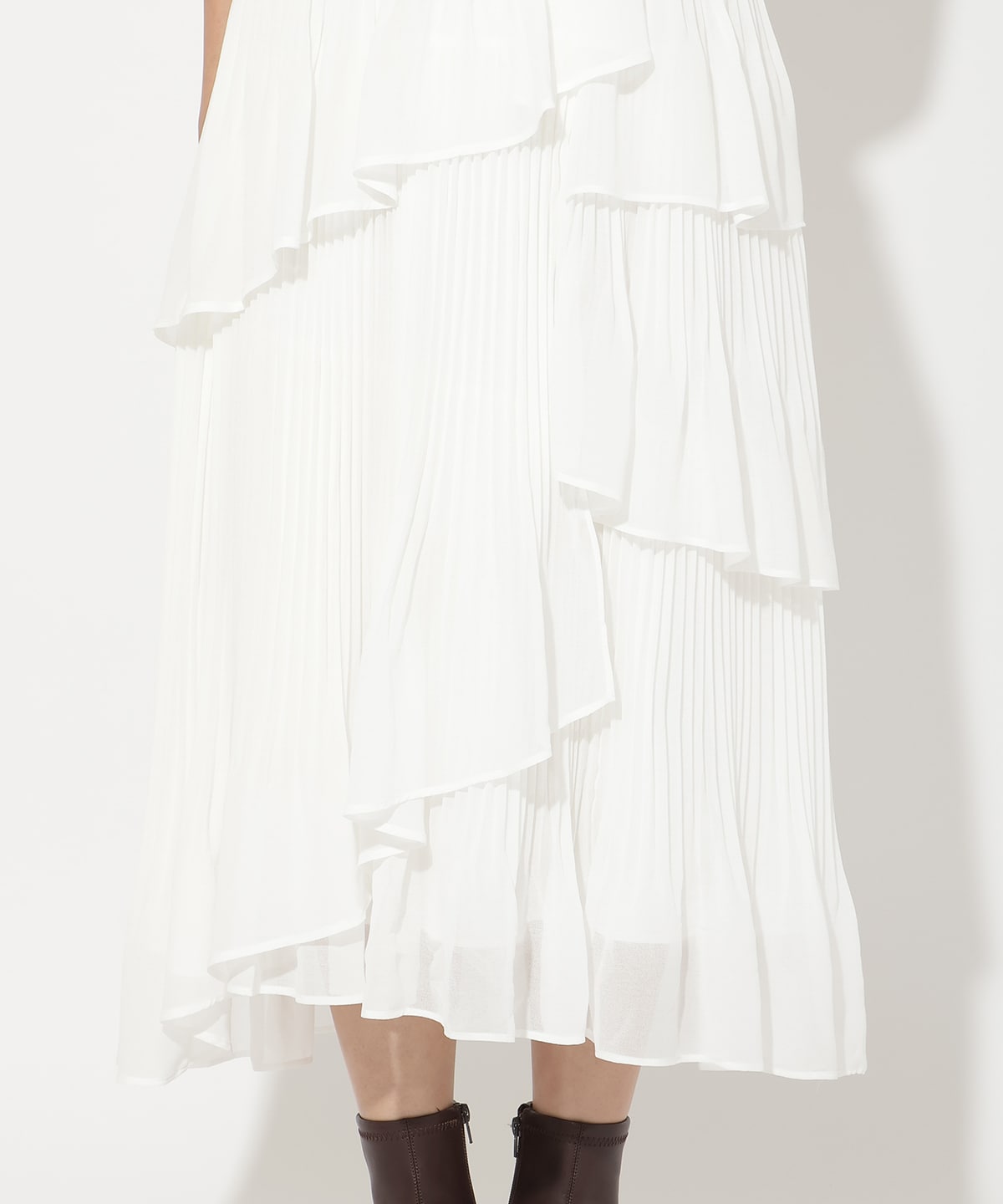 ベストレイヤードプリーツワンピース