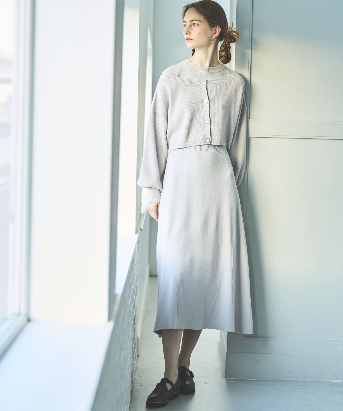 アンサンブルニットワンピース