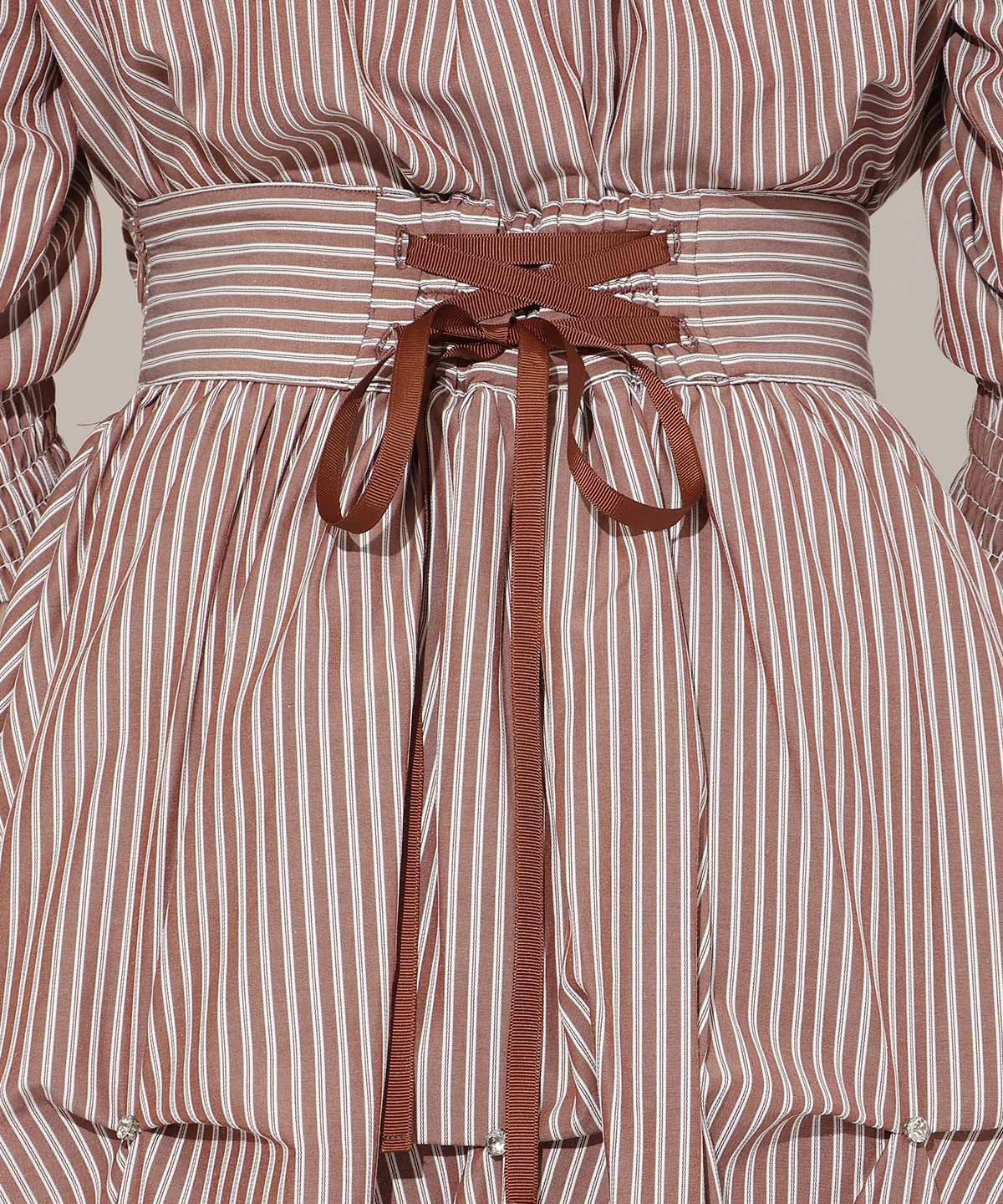 ストライプビジューティアードスカート