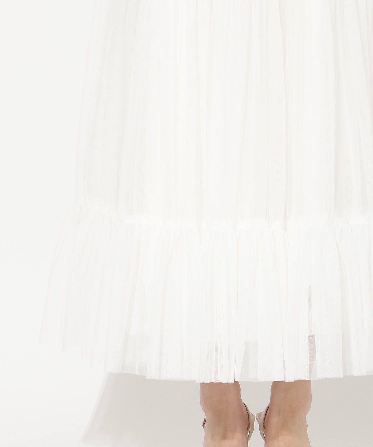 チュールティアードギャザースカート