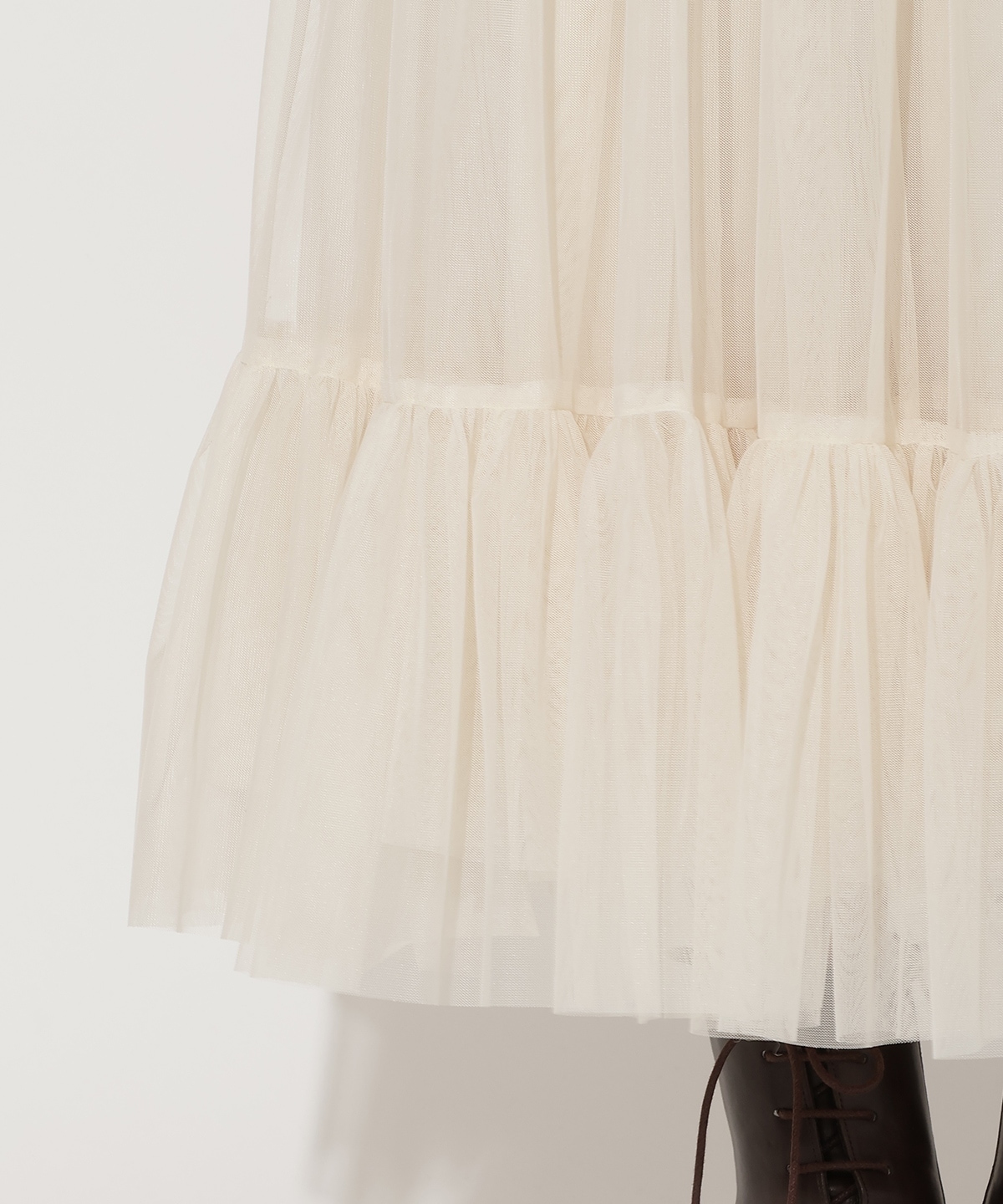 チュールティアードギャザースカート