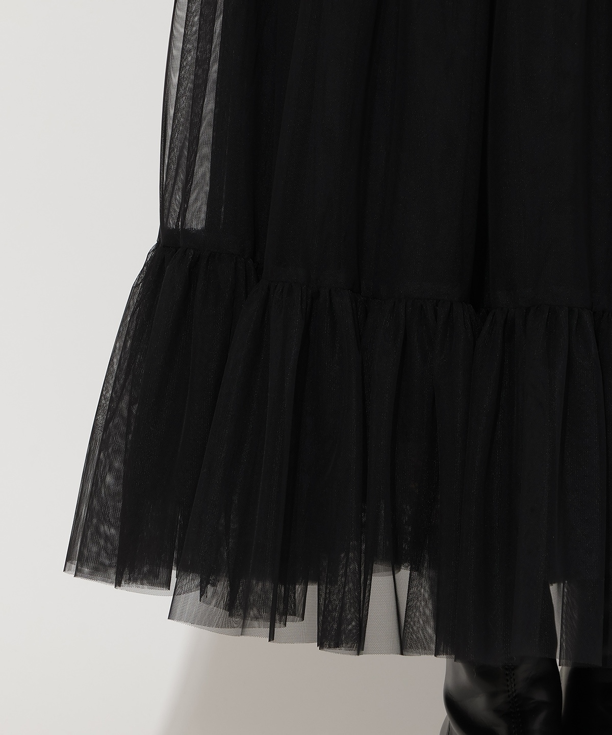 チュールティアードギャザースカート