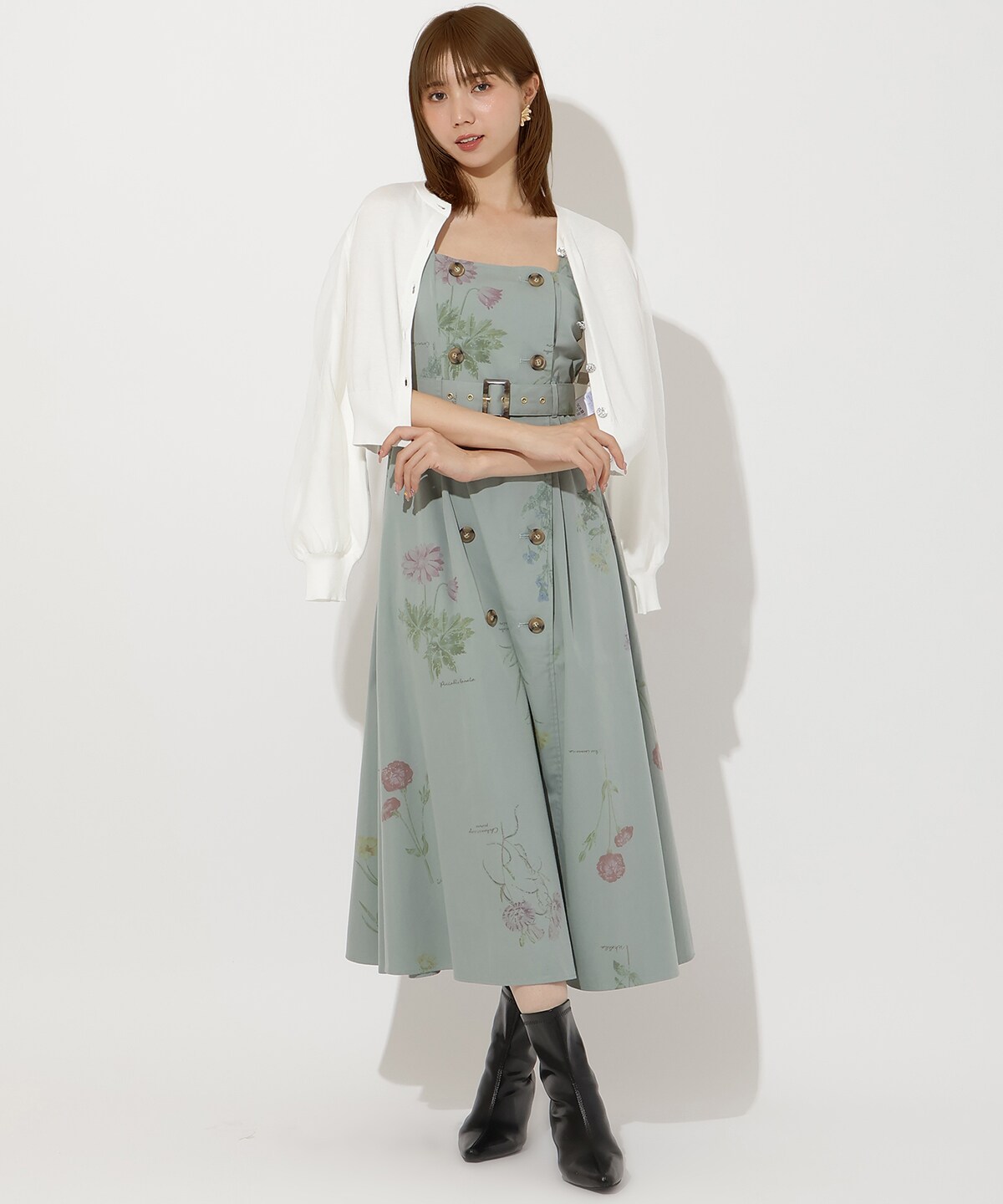 オータムフラワートレンチジャンスカ