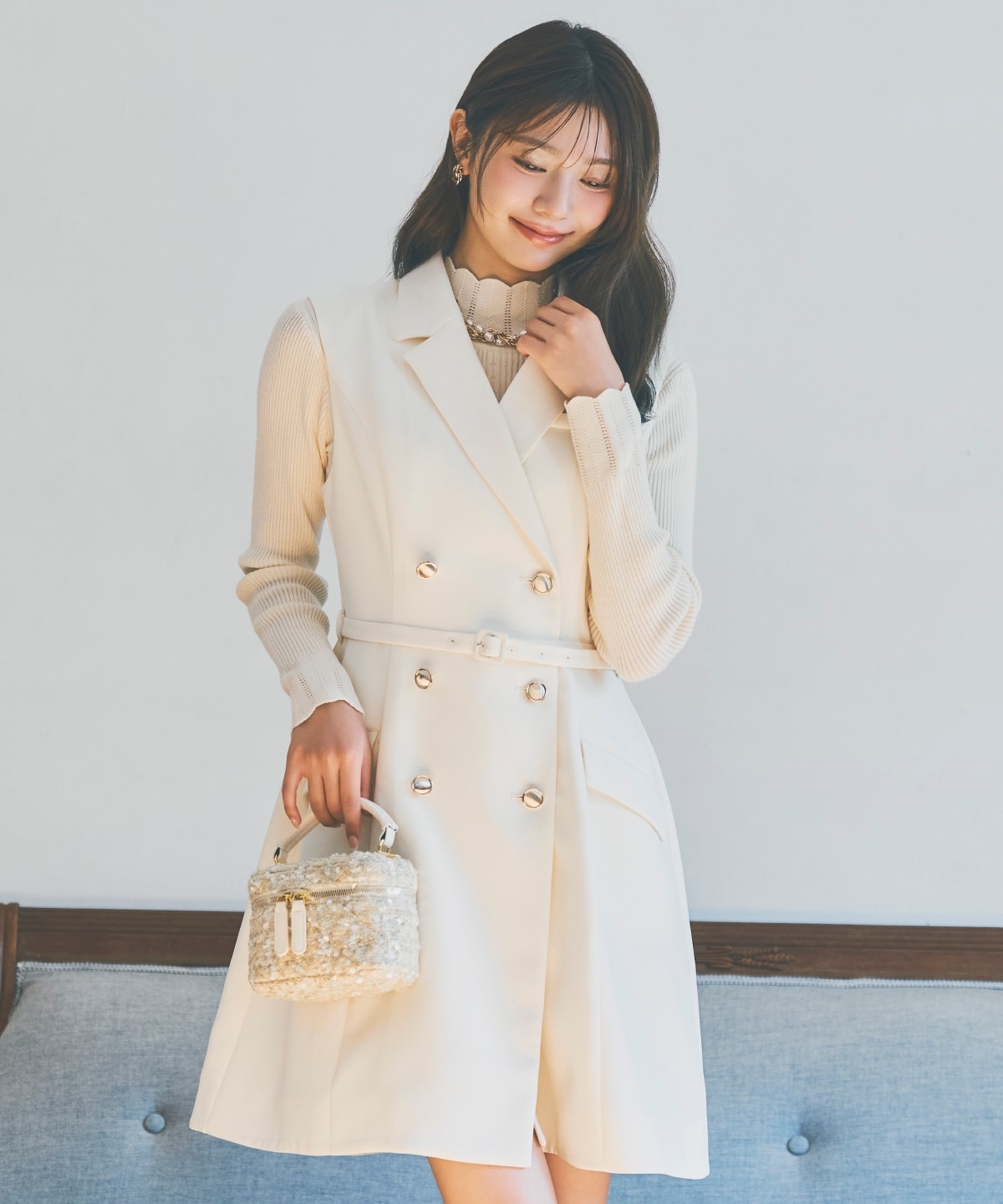 2WAYテーラードジレミニワンピース