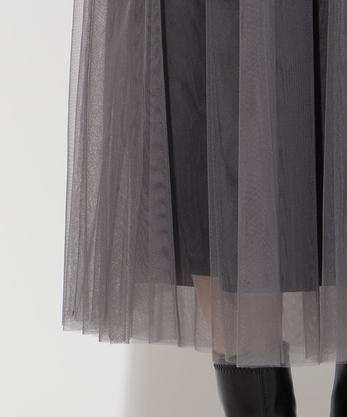 チュールギャザードッキングワンピース