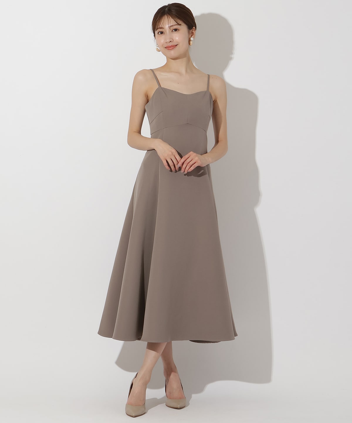 ラメフラワーチュールレイヤードドレス