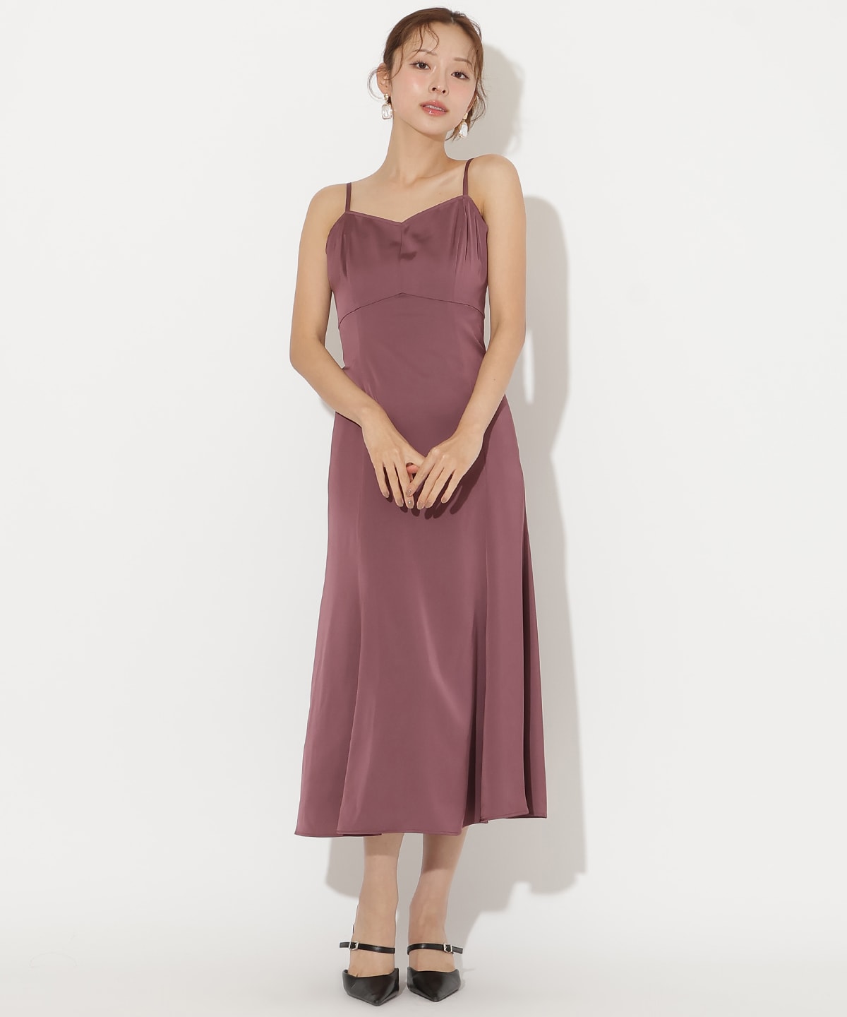 チュールフリルレイヤードドレス