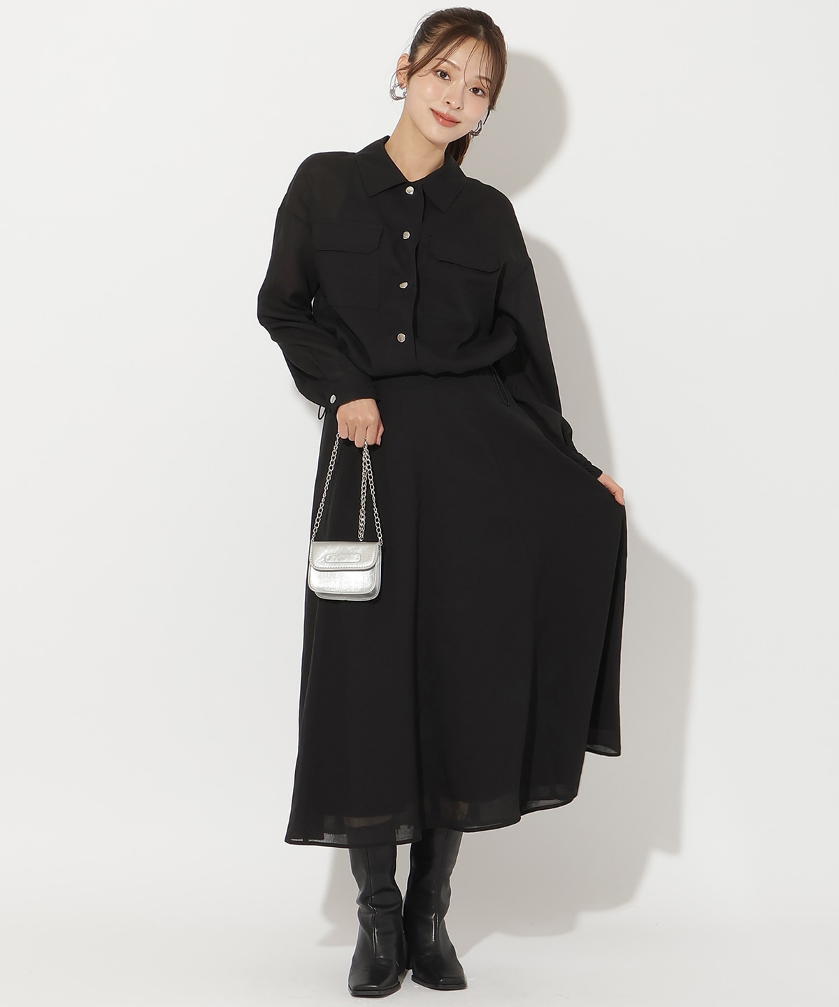 シアークロップドサファリジャケット