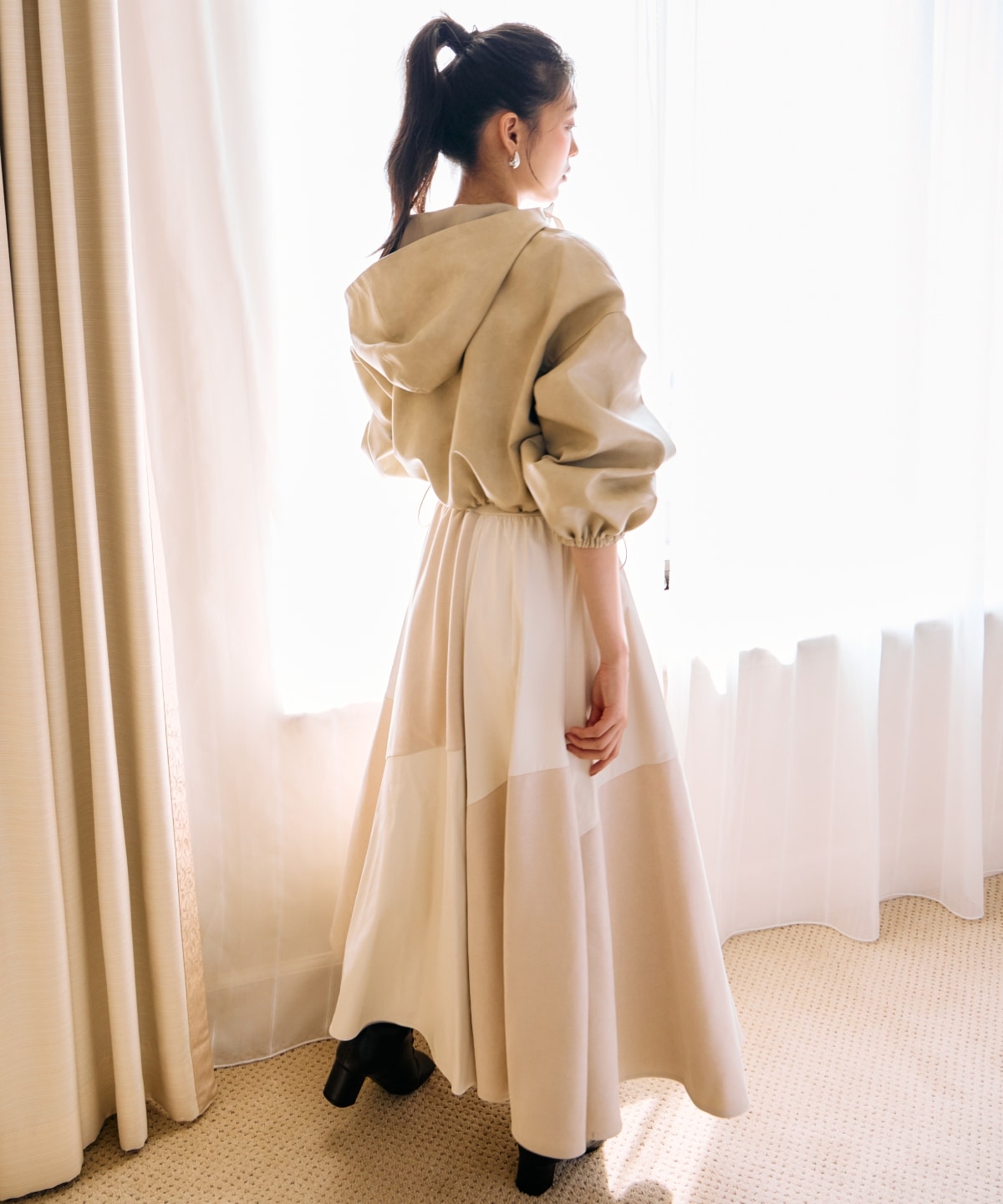 フェイクレザーブルゾン