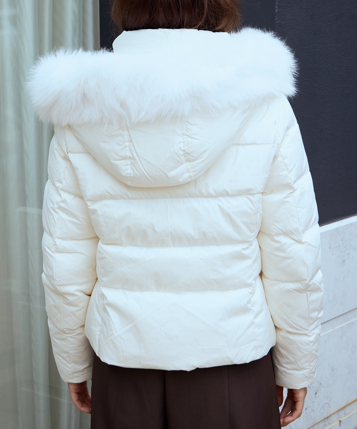 FOXファー付きショートダウン