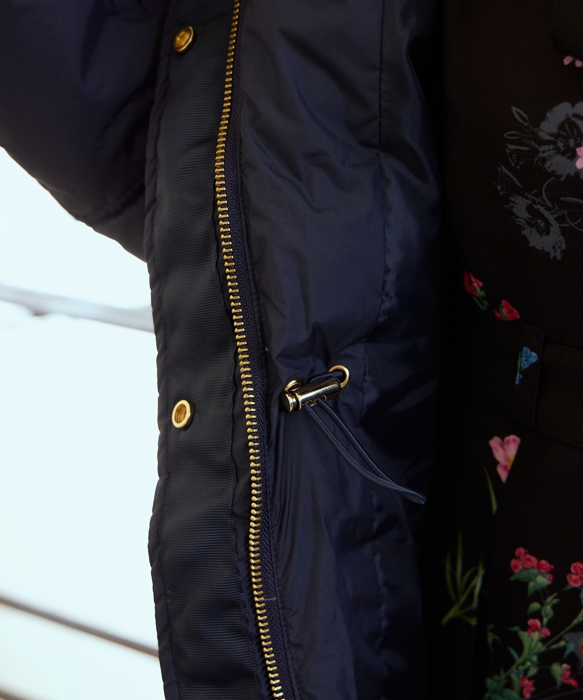 FOXファー付きミドルロングダウン