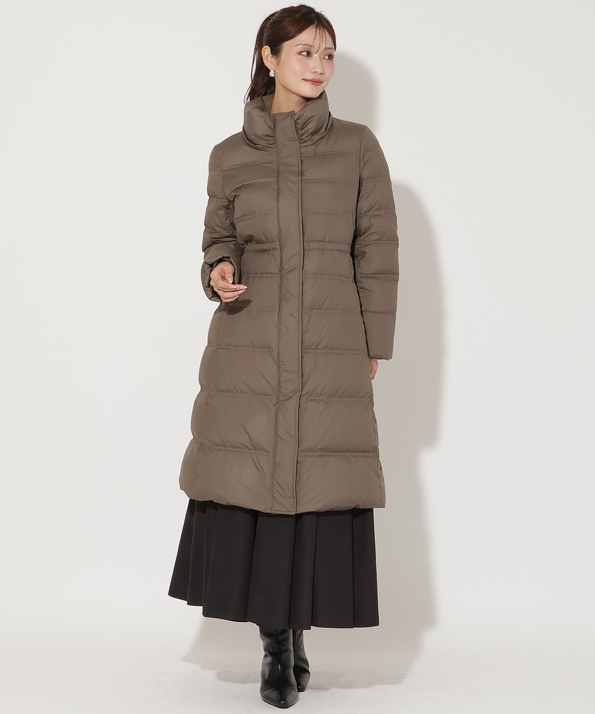 FOXファー付きプレミアムミドルロングダウン