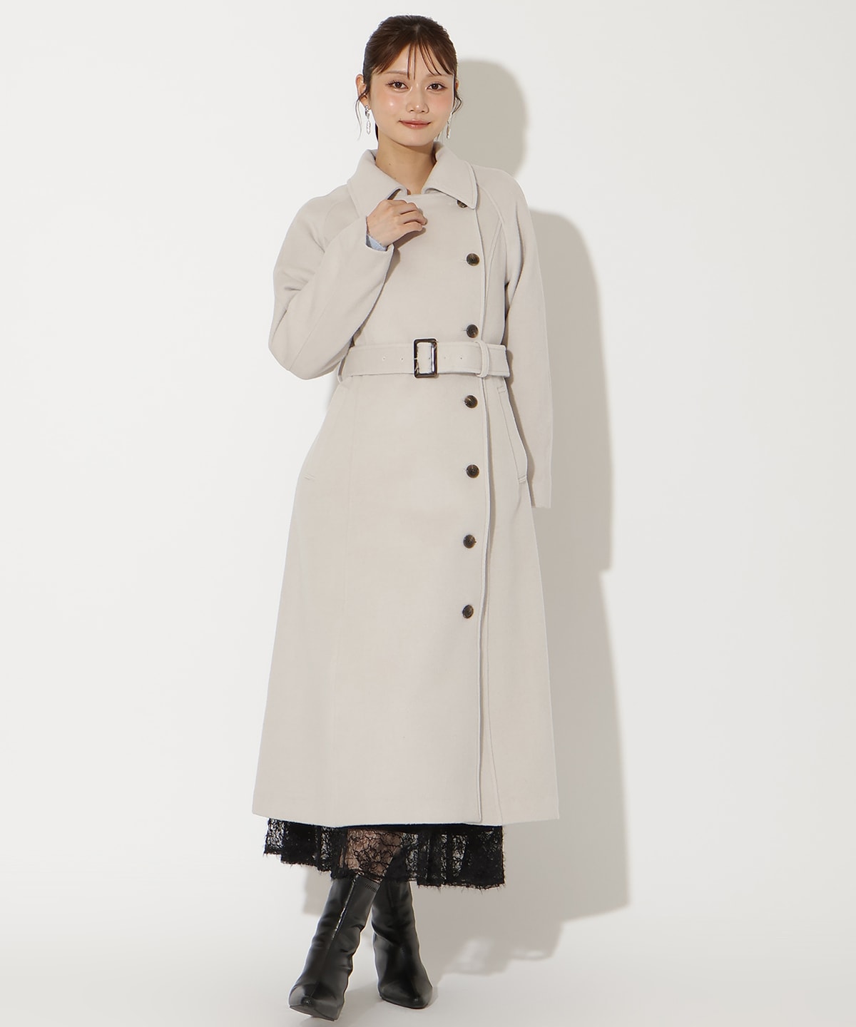 ウールビーバーロングコート