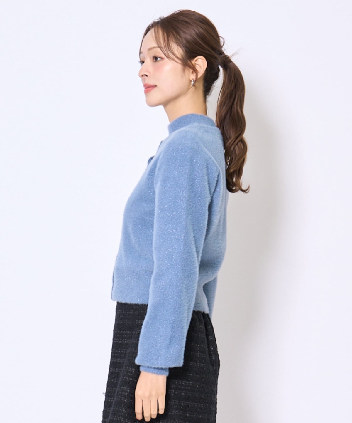 ラメフェザーニットアンサンブル