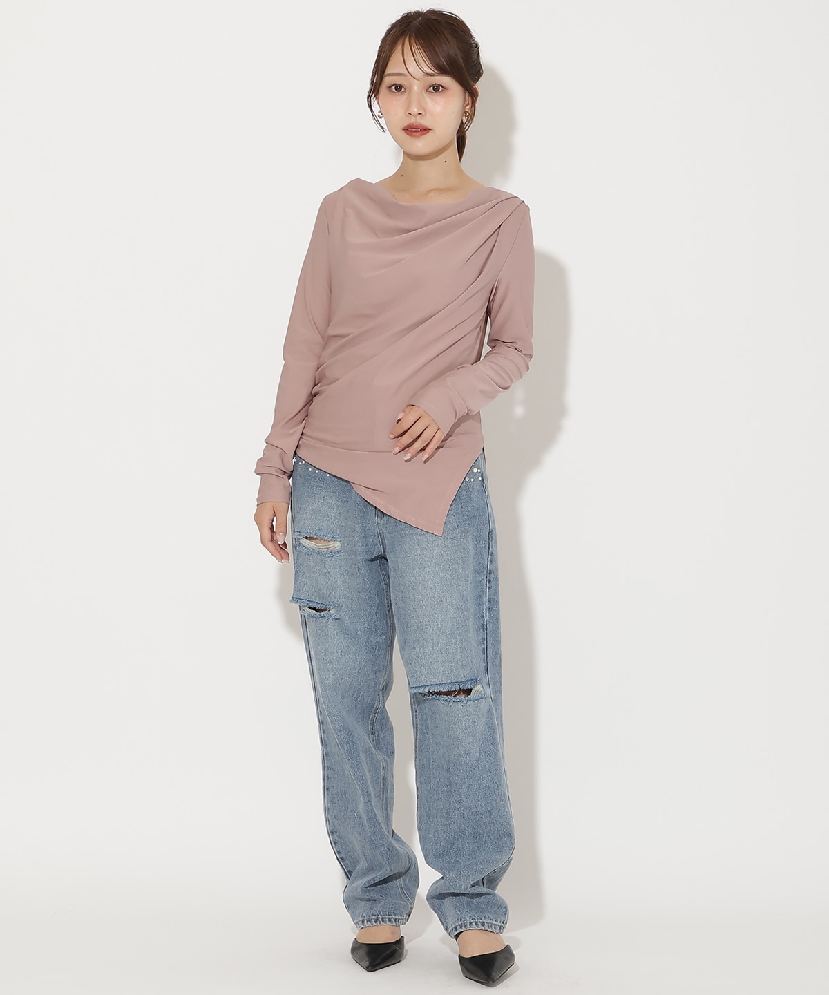 ドレープカットソー