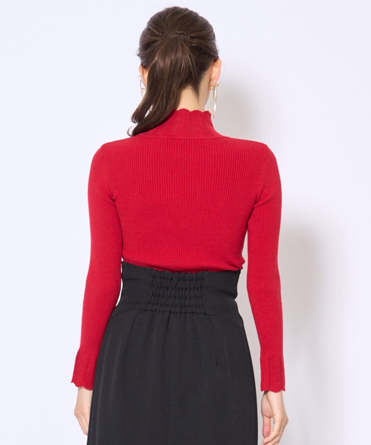 スカラハイネックニットプルオーバー