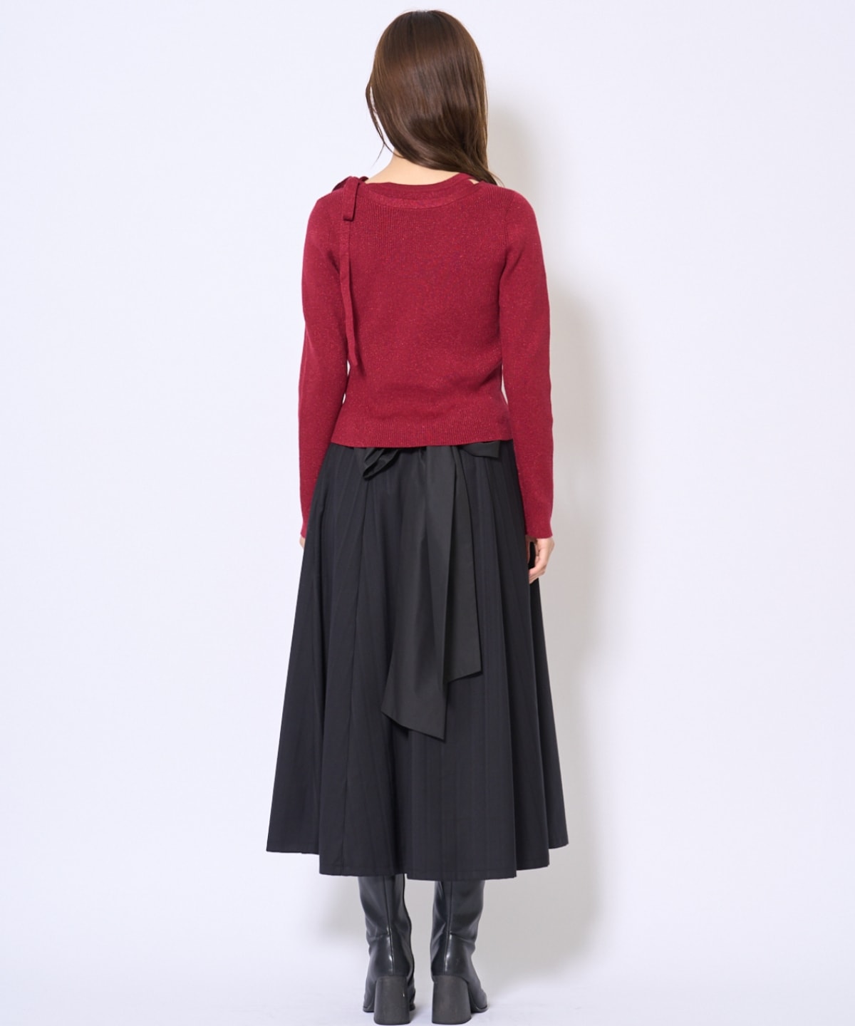 ホルタードッキングカーディガン風プルオーバー