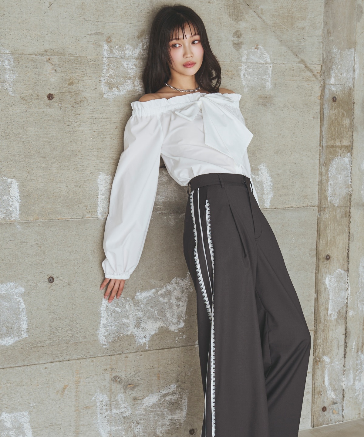 【先行予約受付中】ドロストボウタイ2WAYブラウス