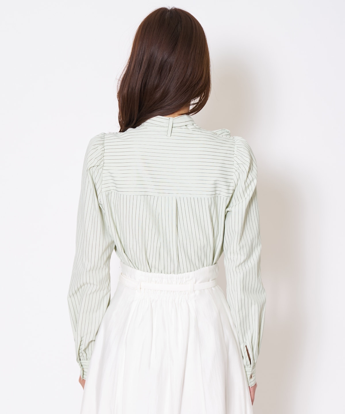 【先行予約受付中】バタフライリボンストライプブラウス