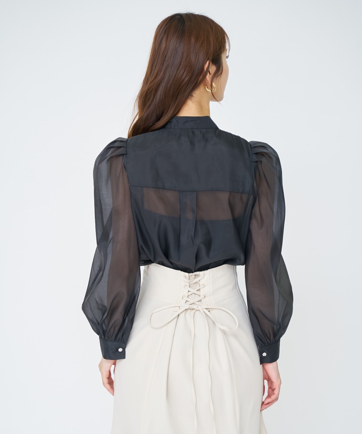 【先行予約受付中】シアーボウタイブラウス