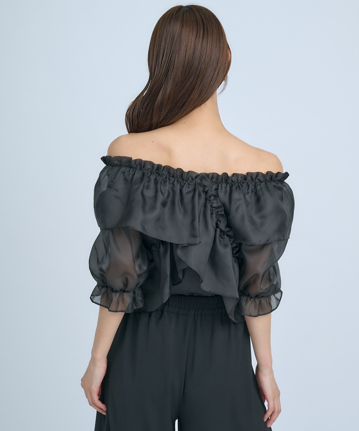 【先行予約受付中】フリルクロスシアーブラウス