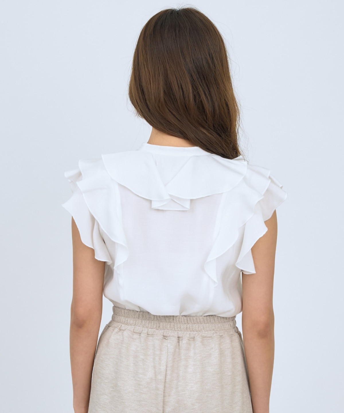 【先行予約受付中】フレンチスリーブラッフルブラウス