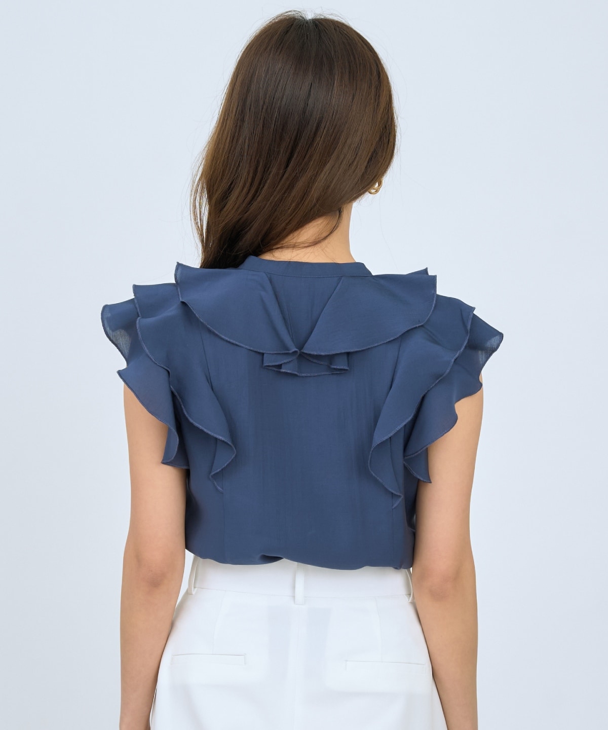 【先行予約受付中】フレンチスリーブラッフルブラウス
