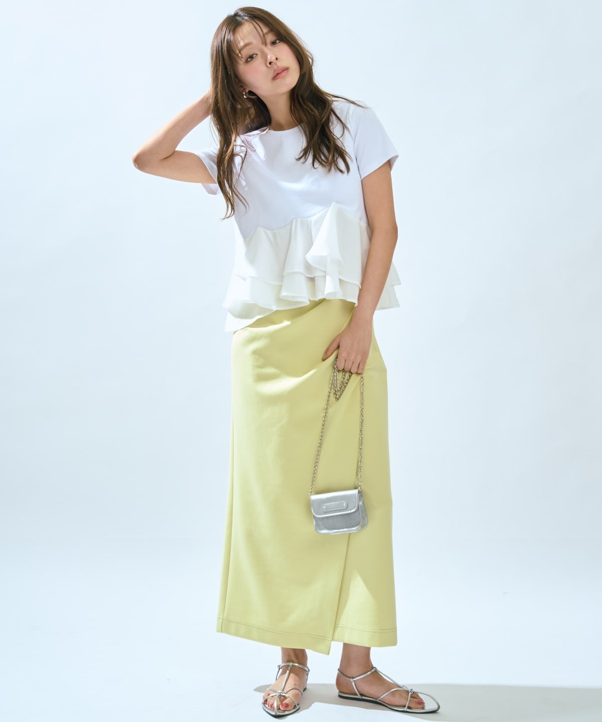 【先行予約受付中】ハイストレッチタックストレートスカート