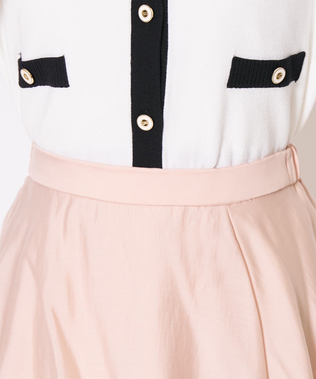 アシンメトリーシフォンラッフルスカート