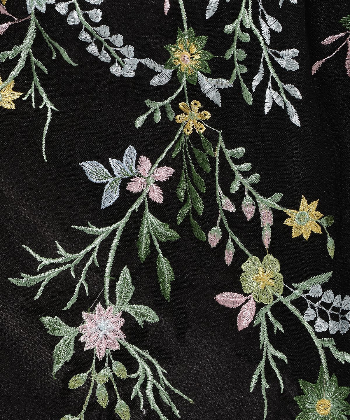 【先行予約受付中】ボタニカル刺繍チュールスカート