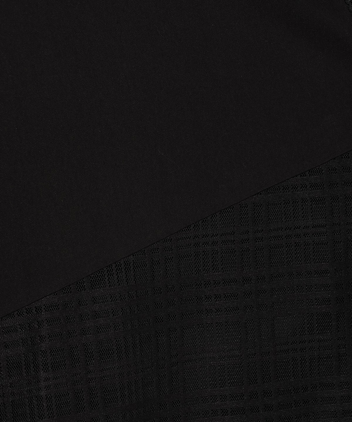 無地×チェックバイアス切替スカート