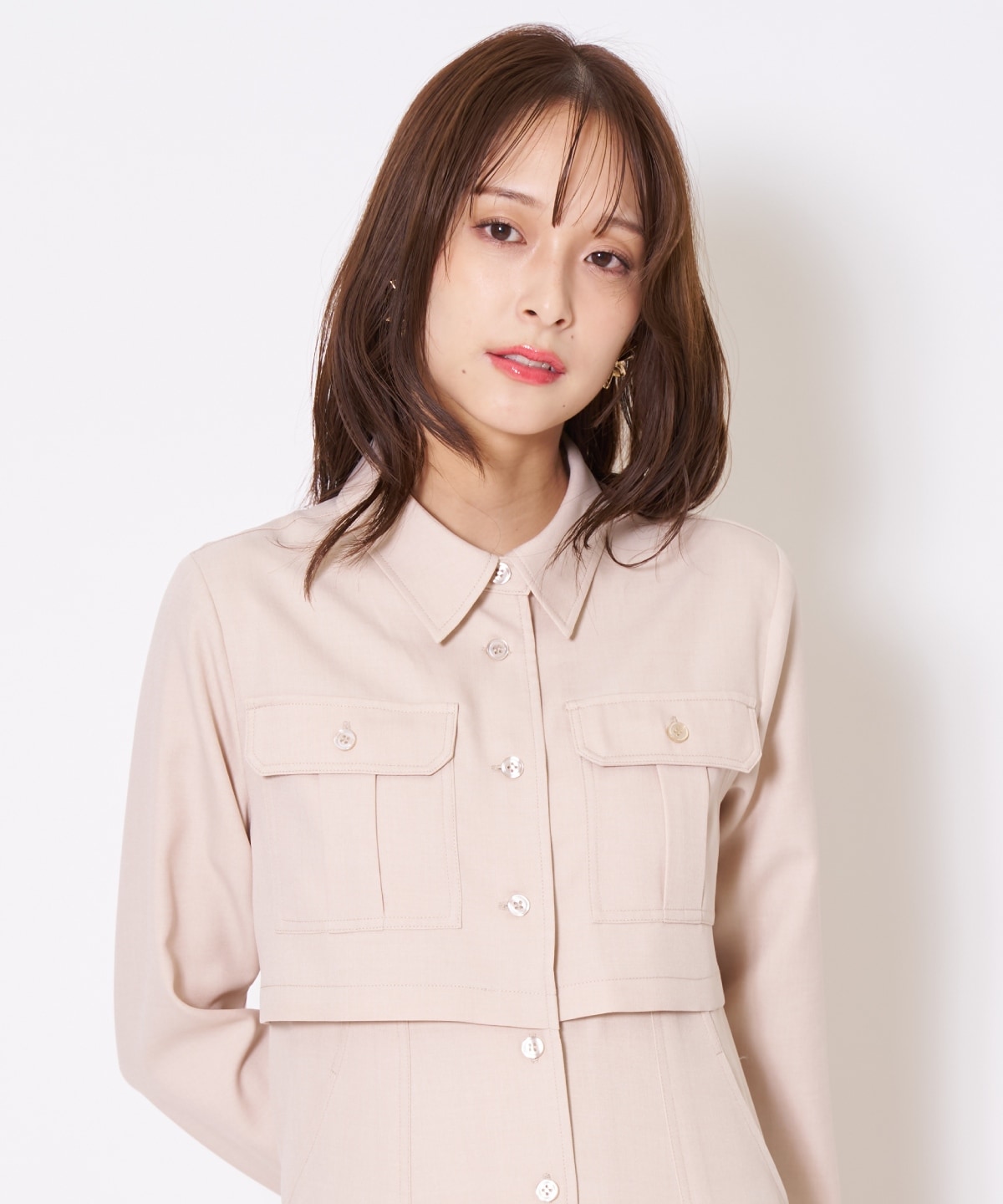 サファリシャツワンピース