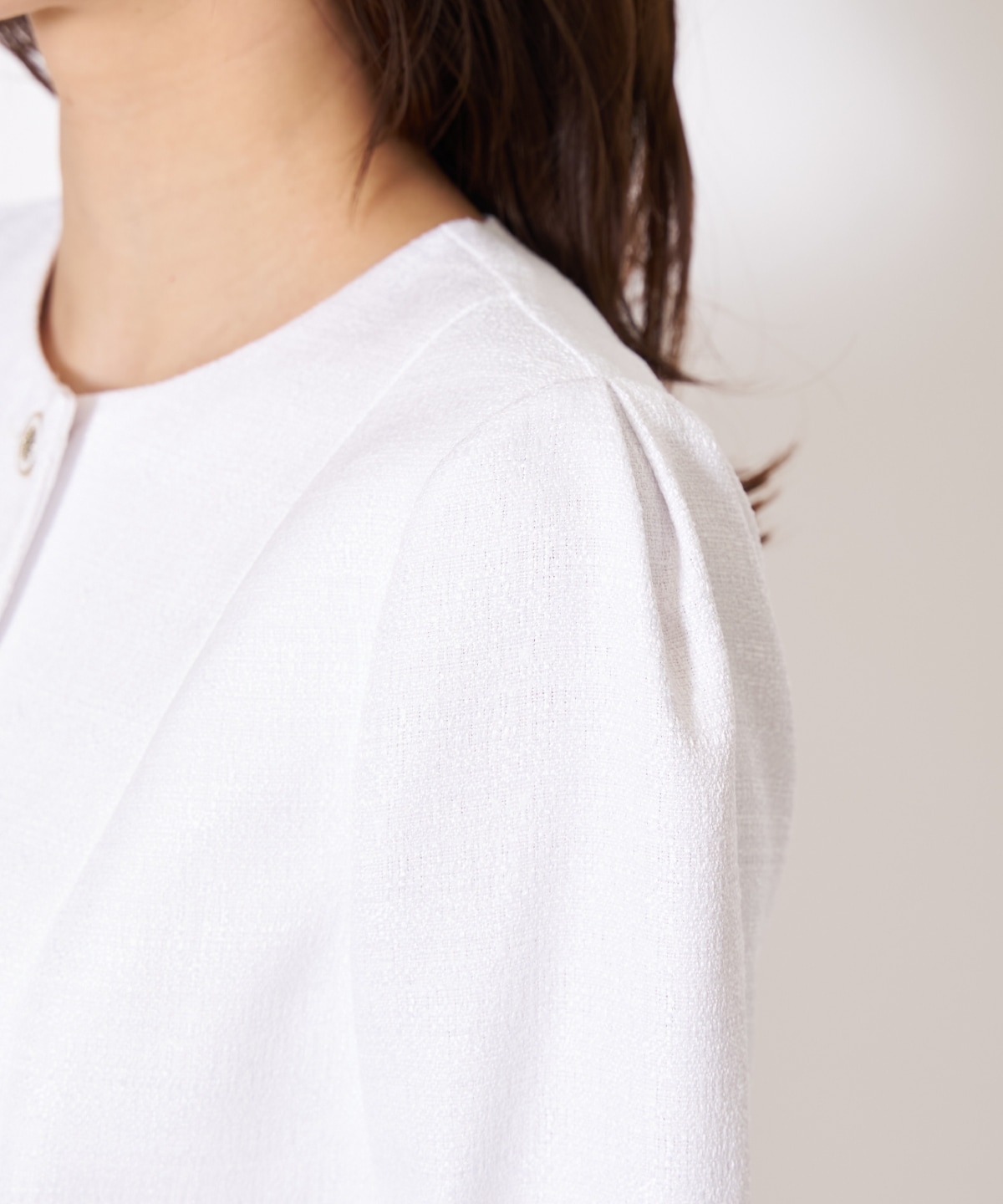 【先行予約受付中】ツイードジャケットドッキングワンピース