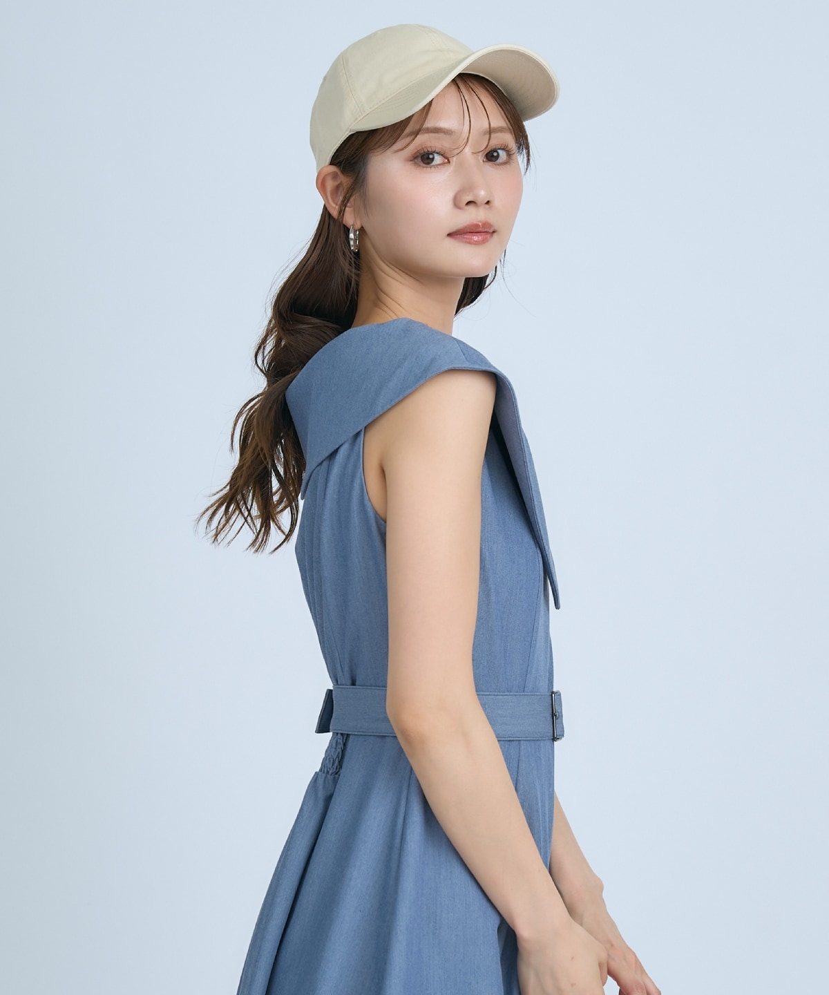 【先行予約受付中】アシメビックカラー前ボタンワンピース