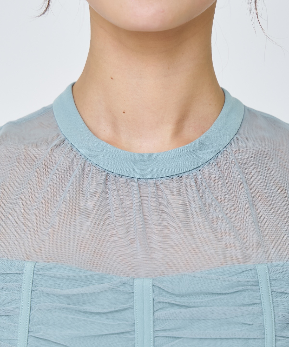 チュールギャザードレス