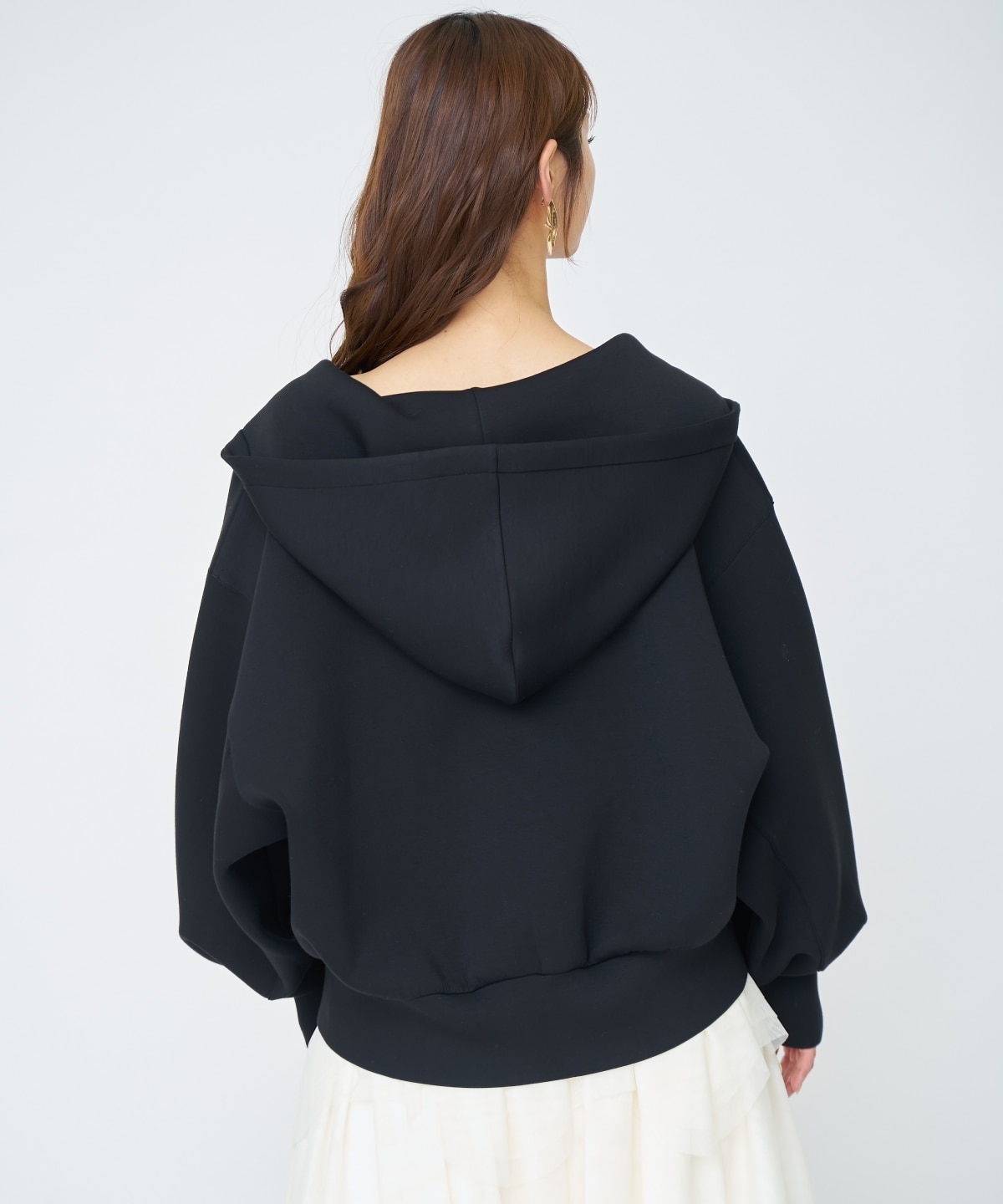 ロゴ刺繍ボンディングZIPパーカー