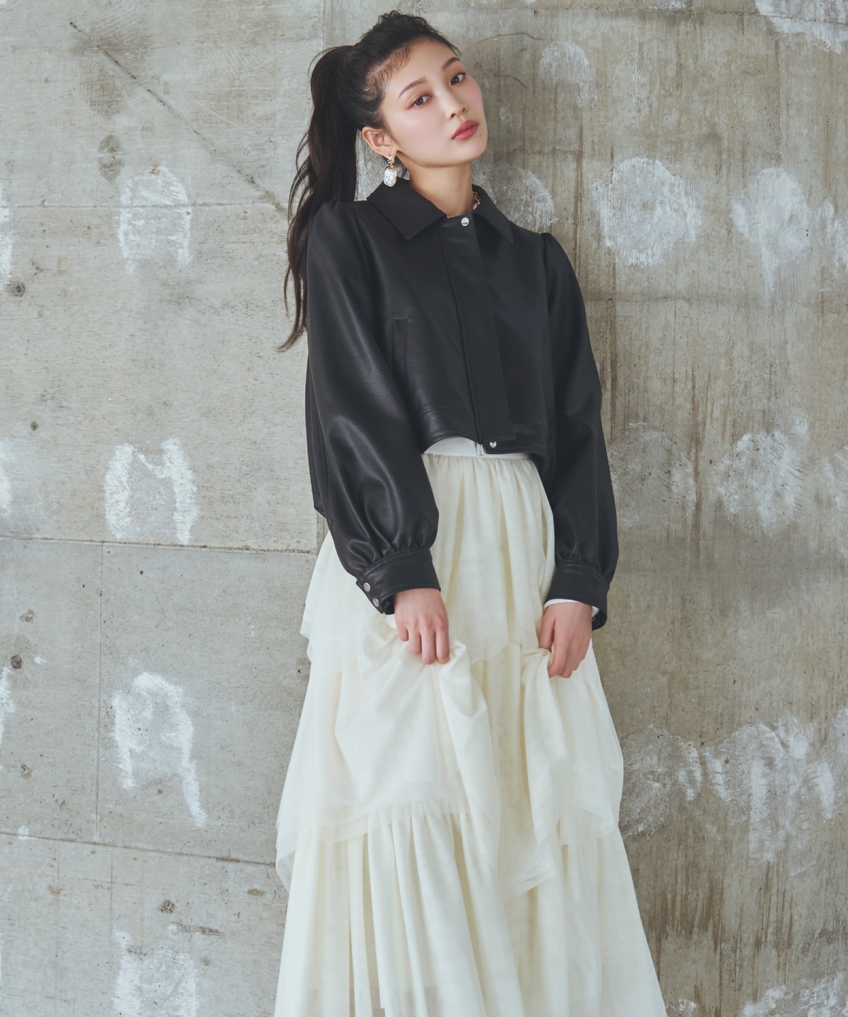 【先行予約受付中】フェイクレザーブルゾン