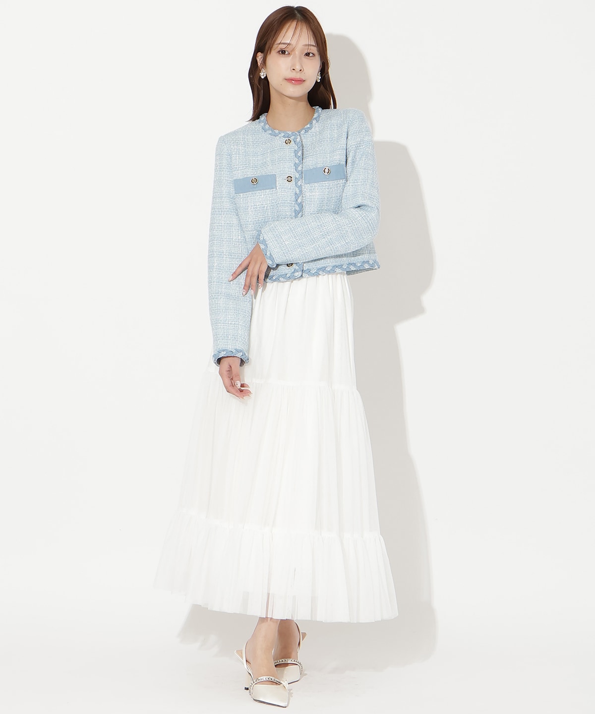 【先行予約受付中】デニムコンビツイードジャケット