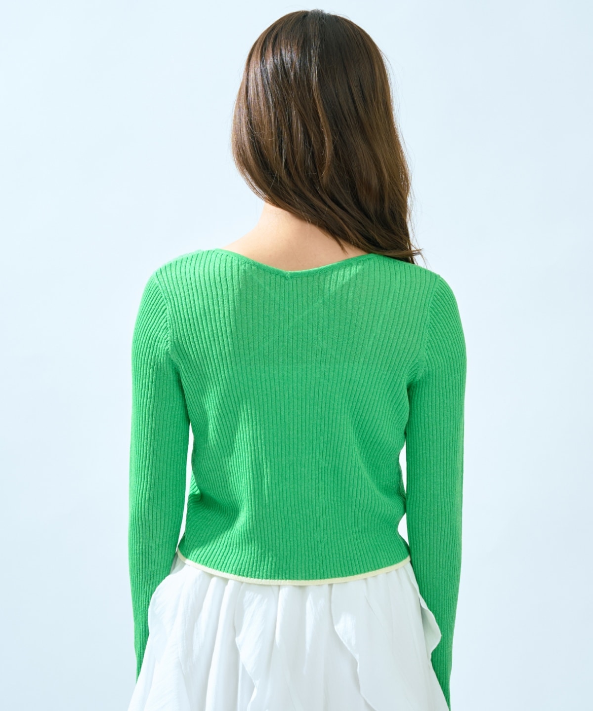 【5/14(木)一部店舗先行発売】シアーリブクロップドニットカーディガン