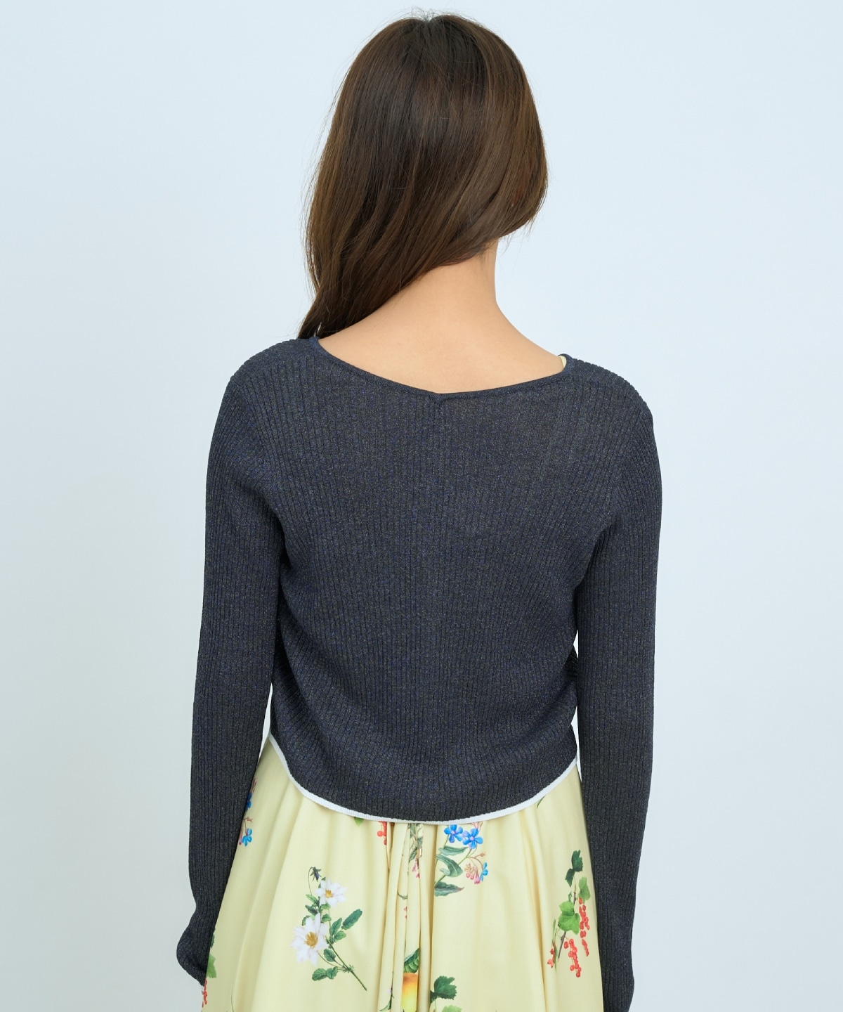 【5/14(木)一部店舗先行発売】シアーリブクロップドニットカーディガン