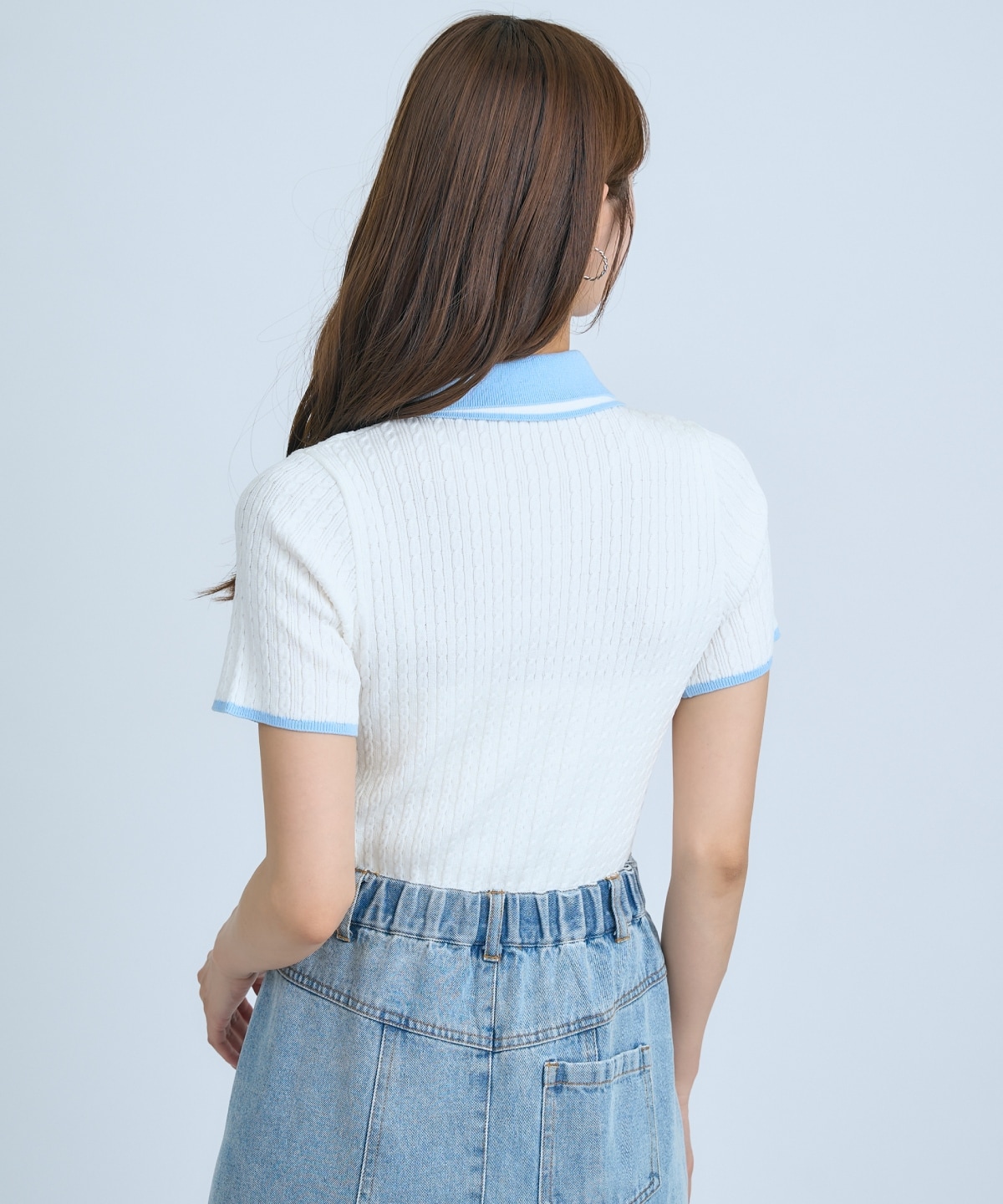 【先行予約受付中】ダブルカラーケーブルポロニット