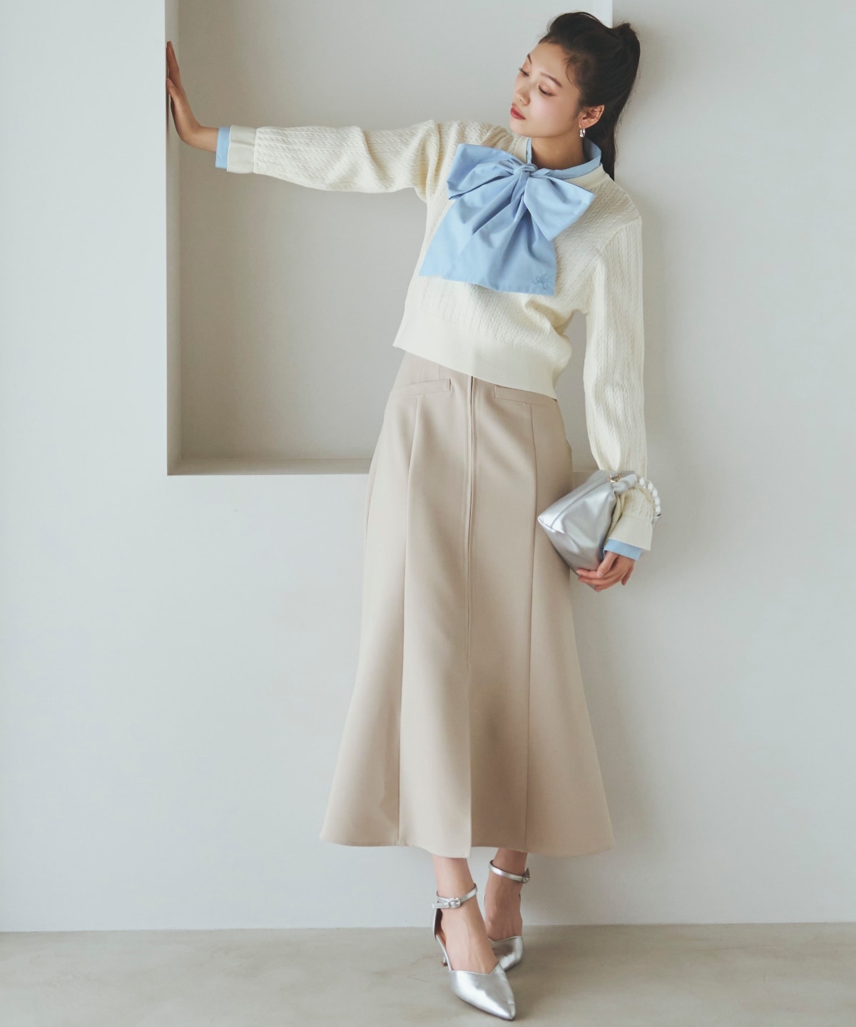 【先行予約受付中】ボウタイニットプルオーバー